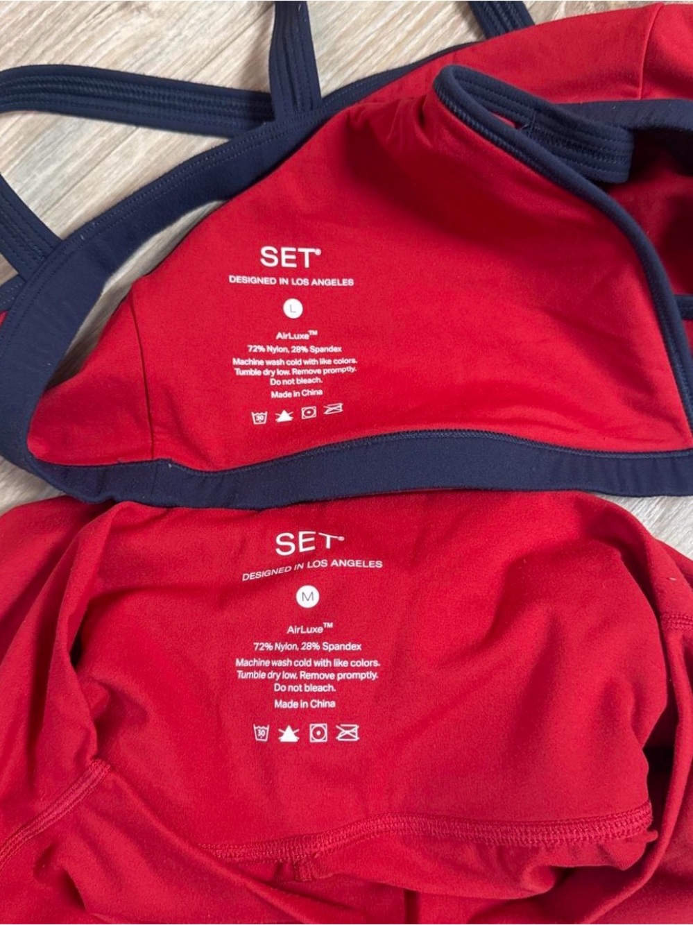 SET Red Active Sports Bra & High-Waist Shorts - Picture 2 of 2